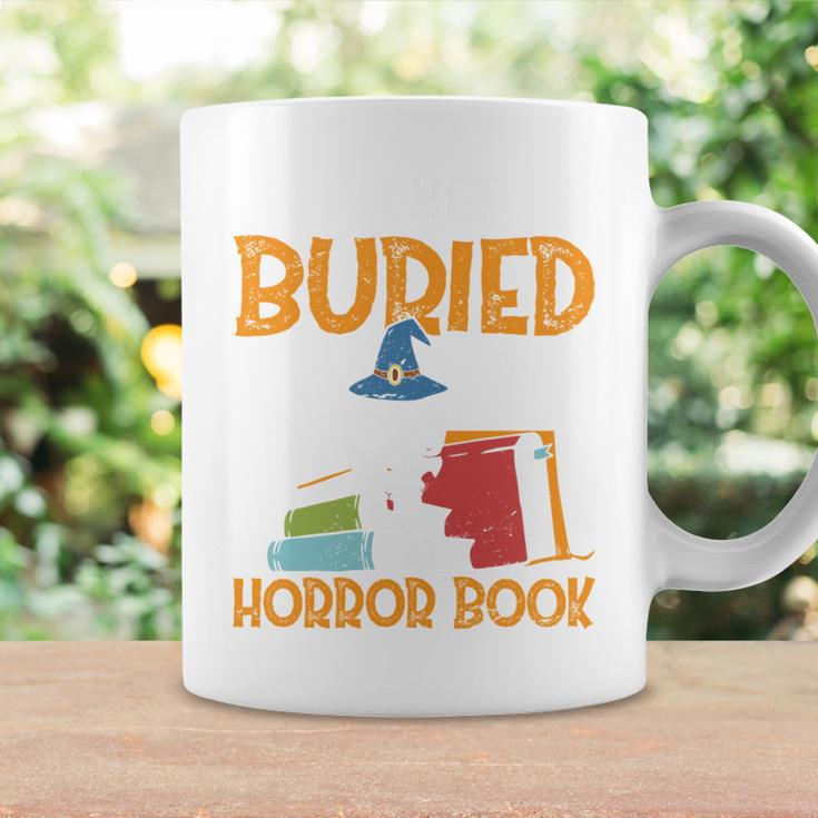 I’d Rather Be Buried In A Horror Book Spooky Skull Book Fan Graphic Print Coffee Mug Gifts ideas