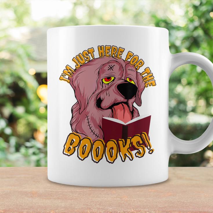 I'm Just Here ForThe BOOOKS Zombie Dog Reading a Book Men Women Kids Graphic Print Coffee Mug Gifts ideas