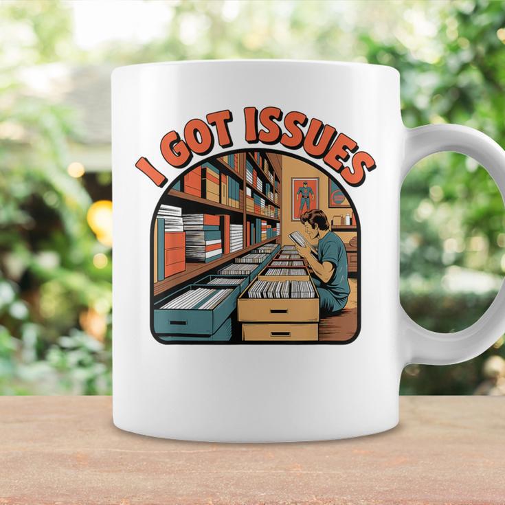 I Got Issues Comic Book Collector Retro Style Graphic Print Coffee Mug Gifts ideas