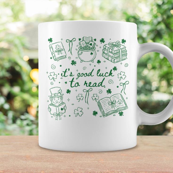 It's Good Luck To Read St Patrick's Day Book Lover Bookish Graphic Print Coffee Mug Gifts ideas