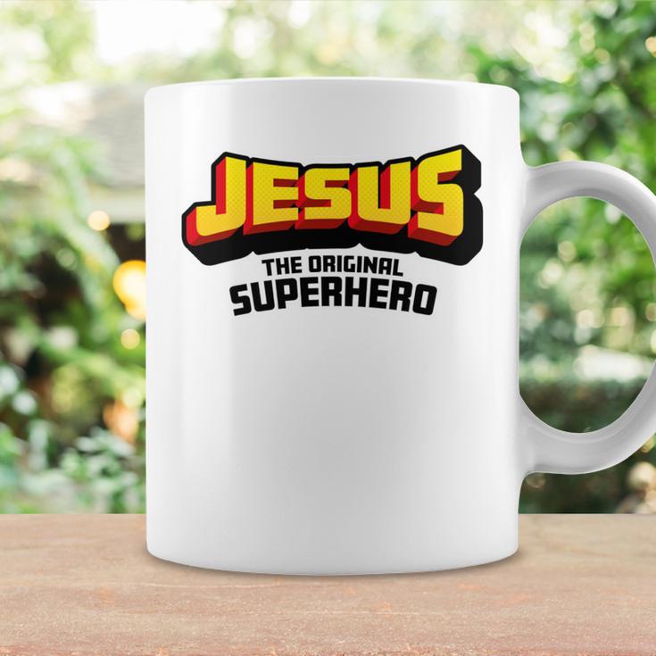 Jesus The Original Superhero Comic Book Christian Faith Graphic Print Coffee Mug Gifts ideas Jesus The Original Superhero Comic Book Christian Faith Graphic Print Coffee Mug Gifts ideas
