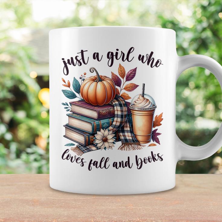 Just a Girl Who Loves Fall And Books Pumpkin Spice Autumn Graphic Print Coffee Mug Gifts ideas Just a Girl Who Loves Fall And Books Pumpkin Spice Autumn Graphic Print Coffee Mug Gifts ideas