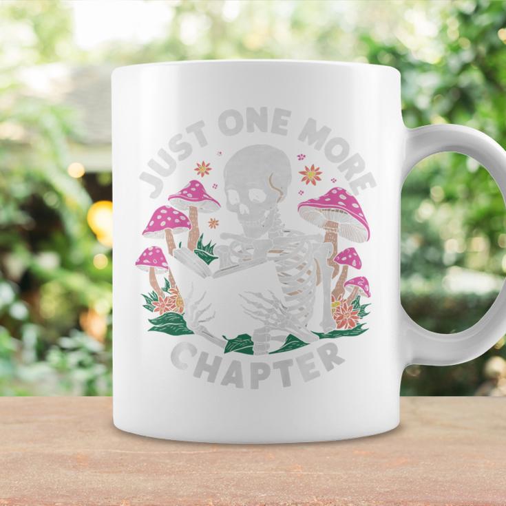 Just One More Chapter Mushrooms Gothic Skeleton Book Lover Premium Graphic Print Coffee Mug Gifts ideas