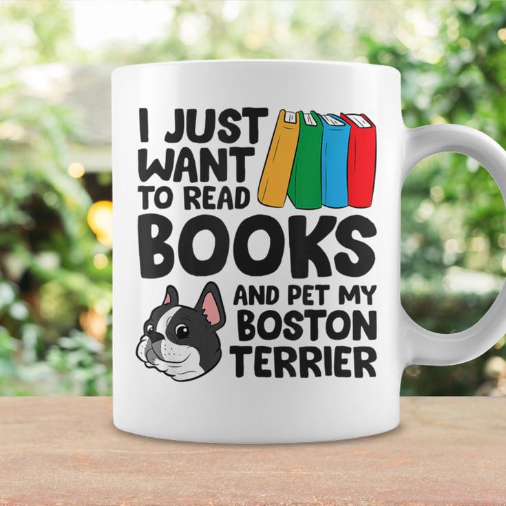 I Just Want To Read Books And Pet My Boston Terrier Graphic Print Coffee Mug Gifts ideas