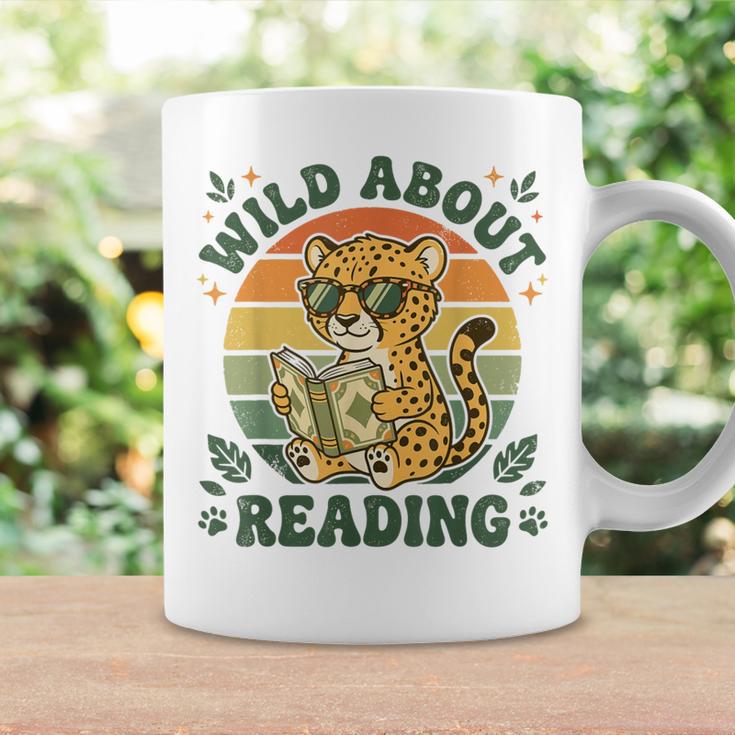 Leopard Animal Print Bookish Wild About Reading Cheetah Book Graphic Print Coffee Mug Gifts ideas