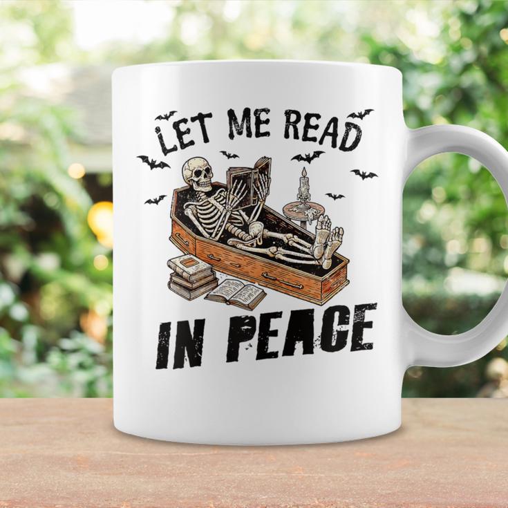 Let Me Read In Peace Halloween Reading Book Lover Graphic Print Coffee Mug Gifts ideas
