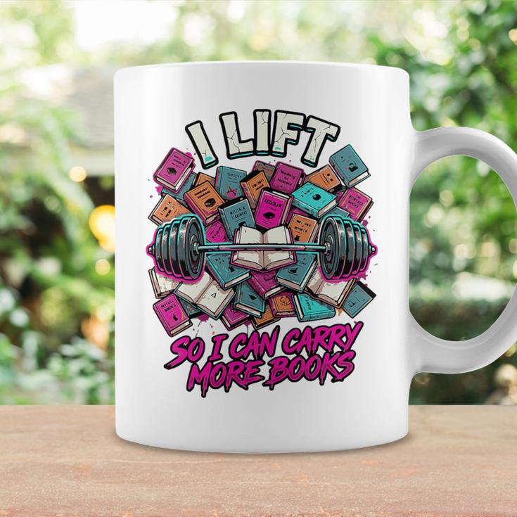 I Lift So I Can Carry More Books Reader Weightlifting Premium Tri-Blend Graphic Print Coffee Mug Gifts ideas