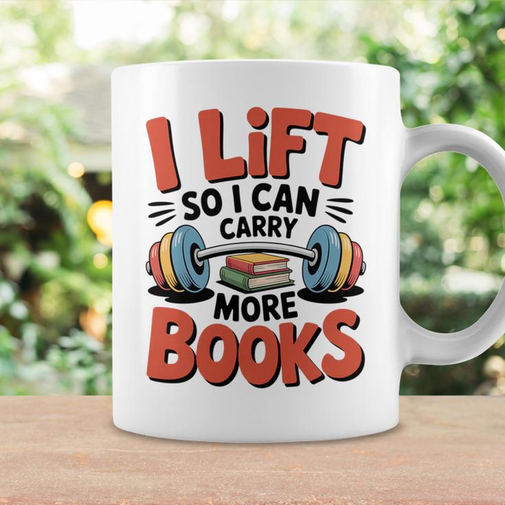 Lift So I Can Carry More Books Reading Lovers Reader Workout Premium Tri-Blend Graphic Print Coffee Mug Gifts ideas