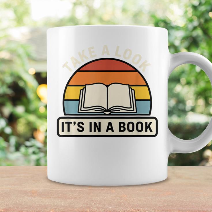 Take A Look It's In A Book Kids Reading Retro Library Graphic Print Coffee Mug Gifts ideas