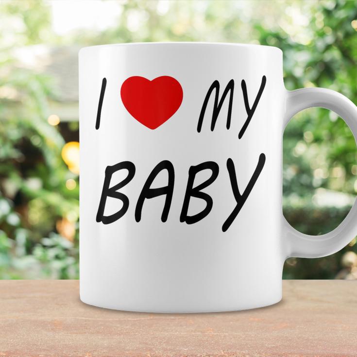 I Love My Baby ブラック コーヒーマグ ギフトのアイデア