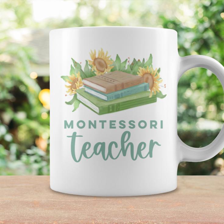Montessori Teacher Books Sunflowers School Education Learn Graphic Print Coffee Mug Gifts ideas