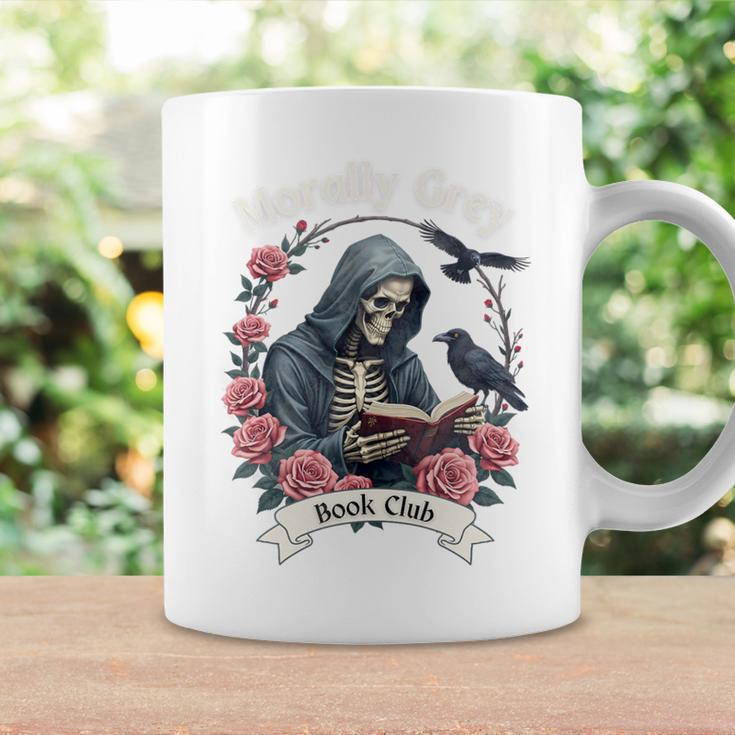 Morally Grey Book Club Gothic Skeleton And Raven Vintage Premium Tri-Blend Graphic Print Coffee Mug Gifts ideas Morally Grey Book Club Gothic Skeleton And Raven Vintage Premium Tri-Blend Graphic Print Coffee Mug Gifts ideas