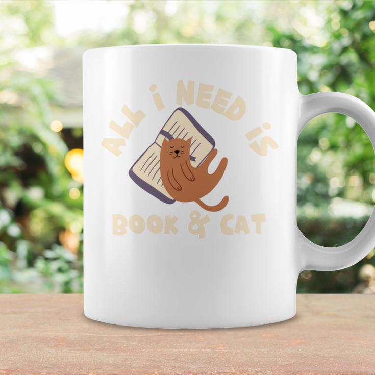 All I Need Is Book & Cat Book Lovers Cat Owners Humour Graphic Print Coffee Mug Gifts ideas