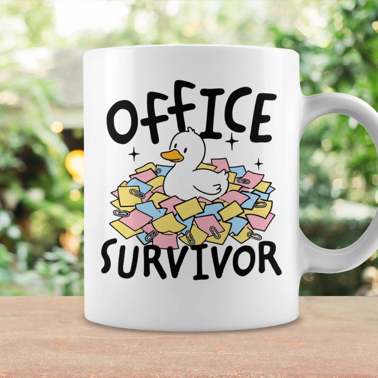 Officeurvivor かわいいアヒルの付箋 ユーモア 長袖tシャツ コーヒーマグ ギフトのアイデア
