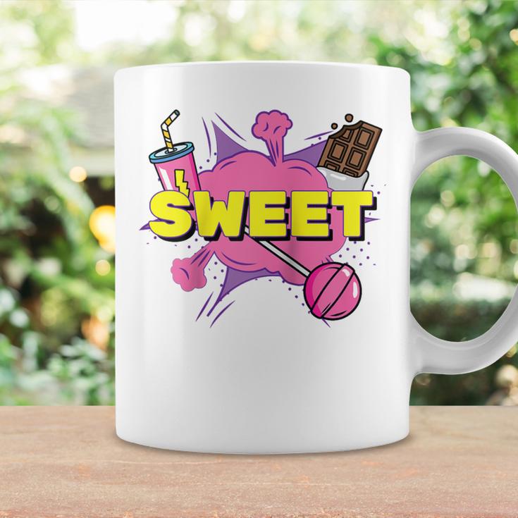 Pop Art Sweet Text Bubble Comic Book Style Classic Raglan Baseball Tee Graphic Print Coffee Mug Gifts ideas