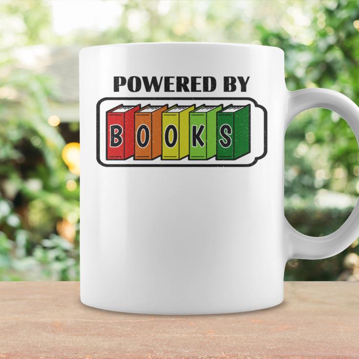 Powered By Books Bookworm Librarian Reading Graphic Print Coffee Mug Gifts ideas
