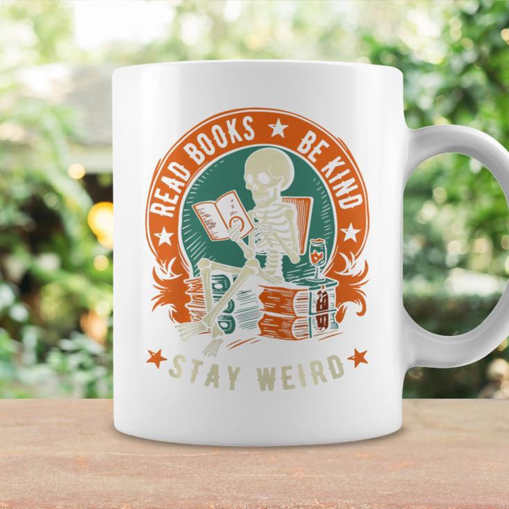Read Books Be Kind Stay Weird Skeleton Reading Goth Bookish Premium Graphic Print Coffee Mug Gifts ideas Read Books Be Kind Stay Weird Skeleton Reading Goth Bookish Premium Graphic Print Coffee Mug Gifts ideas
