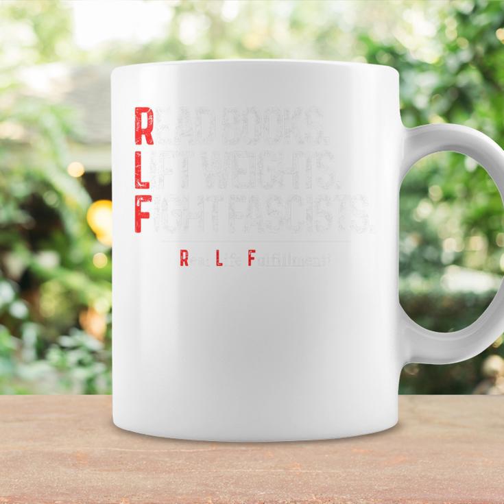 Read Books Lift Weights Fight Fascists Real Life Fulfillment Premium Tri-Blend Graphic Print Coffee Mug Gifts ideas