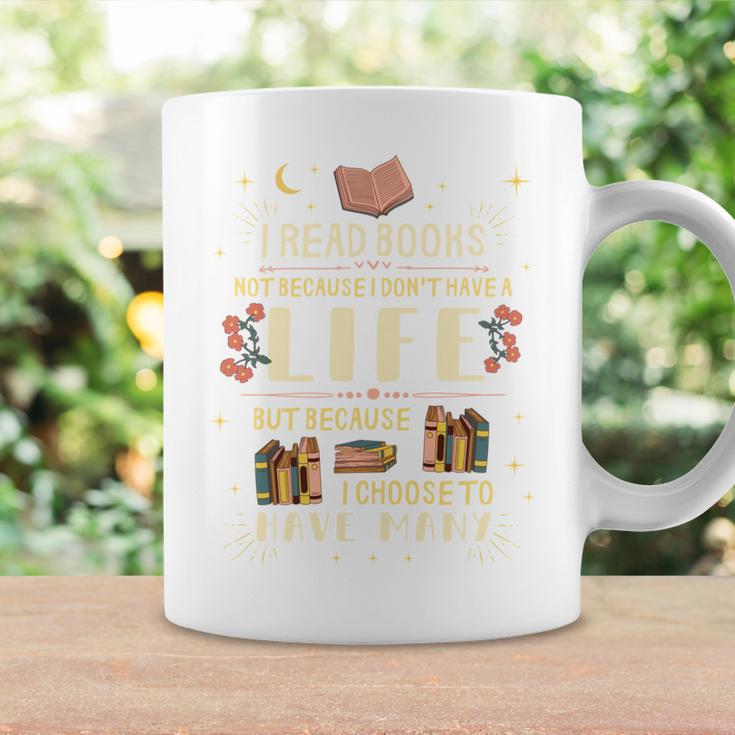 I Read Books To Have Many Lives Bookish Book Graphic Print Coffee Mug Gifts ideas