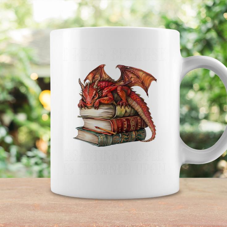 I Read Because Roasting People Is Frowned Upon Dragon Book Premium Tri-Blend Graphic Print Coffee Mug Gifts ideas