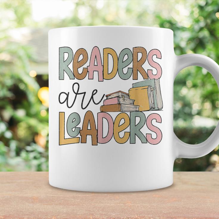 Readers Are Leaders Reading Book Lovers Teacher Women Kids Graphic Print Coffee Mug Gifts ideas
