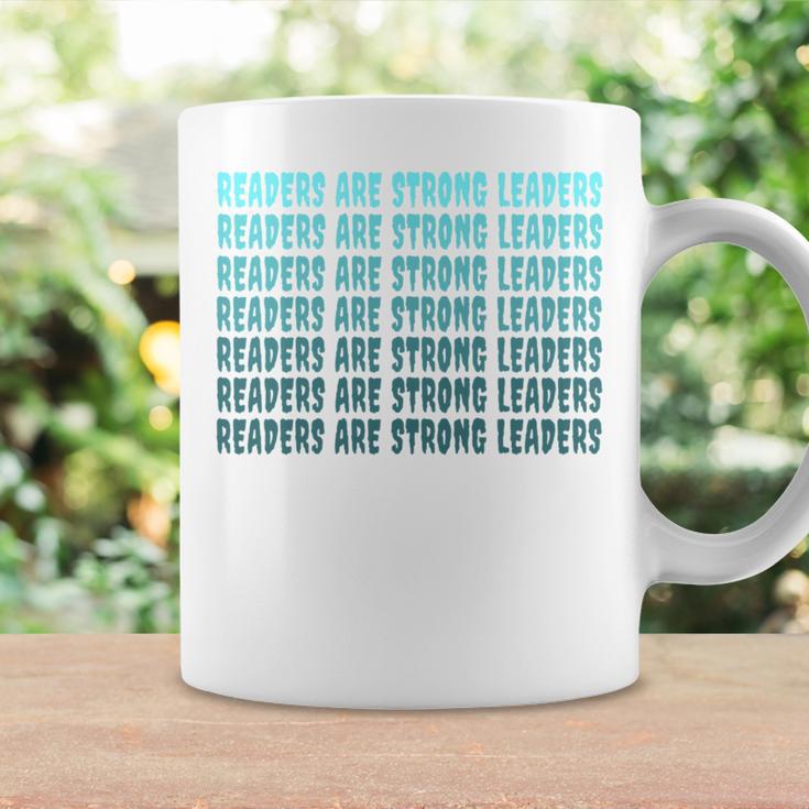 Readers Are Strong Leaders Retro Reading Book Lover Graphic Print Coffee Mug Gifts ideas