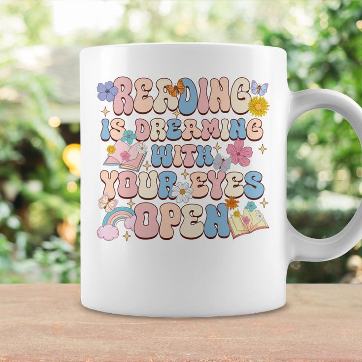 Reading Is Dreaming With Your Eyes Open Librarian Book Lover Graphic Print Coffee Mug Gifts ideas Reading Is Dreaming With Your Eyes Open Librarian Book Lover Graphic Print Coffee Mug Gifts ideas