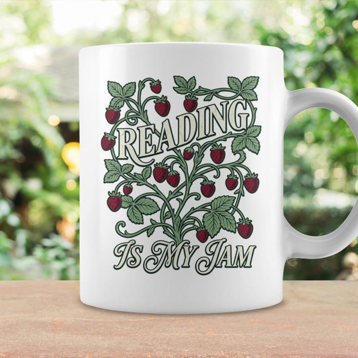 Reading Is My Jam Book Lover Botanical Strawberry Art Comfort Colors Crop Top Graphic Print Coffee Mug Gifts ideas