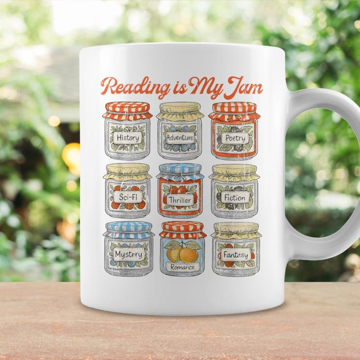 Reading Is My Jam Book Lover Fantasy Reader Graphic Print Coffee Mug Gifts ideas