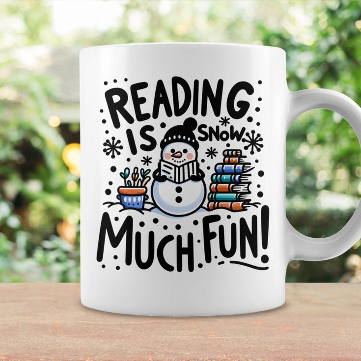 Reading Is Snow Much Fun Winter Bookworm Loves Reading Book Graphic Print Coffee Mug Gifts ideas