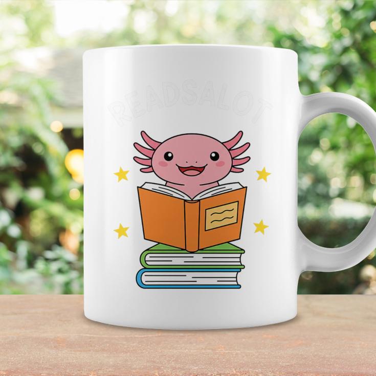 Readsalot Axolotl Reading Kids Book Lover Librarian Premium Tri-Blend Graphic Print Coffee Mug Gifts ideas