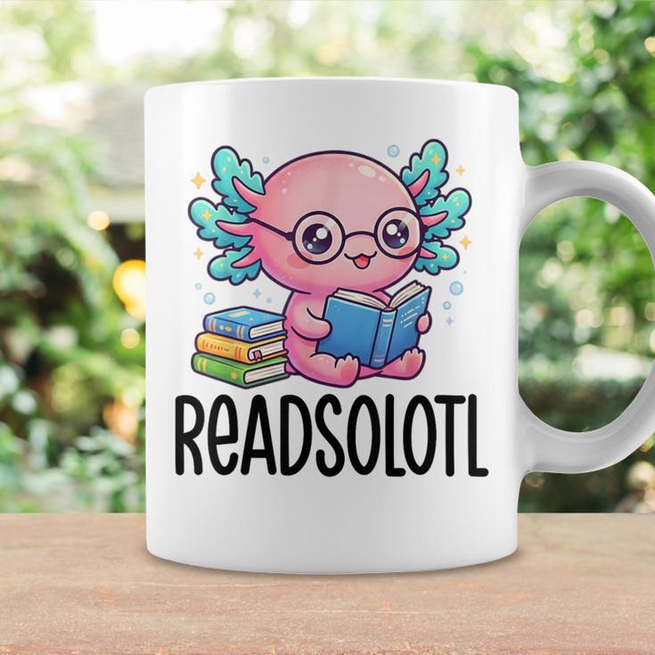 Readsolotl Cute Axolotl Reading Book Kawaii Pink Aesthetic Graphic Print Coffee Mug Gifts ideas