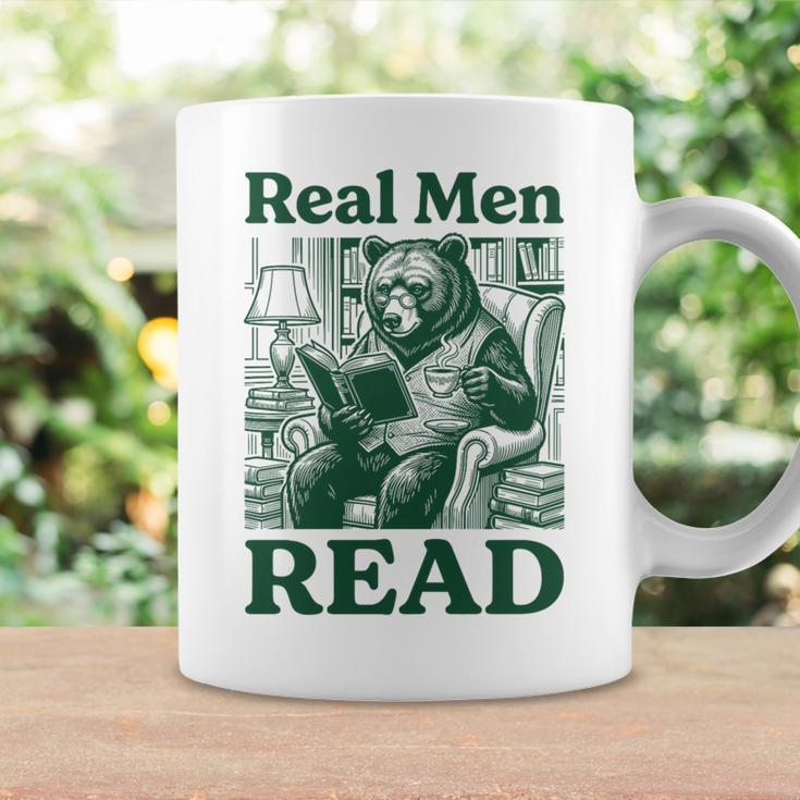 Real Men Read Cute Bear Tea Book Lover Men Boys Reading Premium Tri-Blend Graphic Print Coffee Mug Gifts ideas