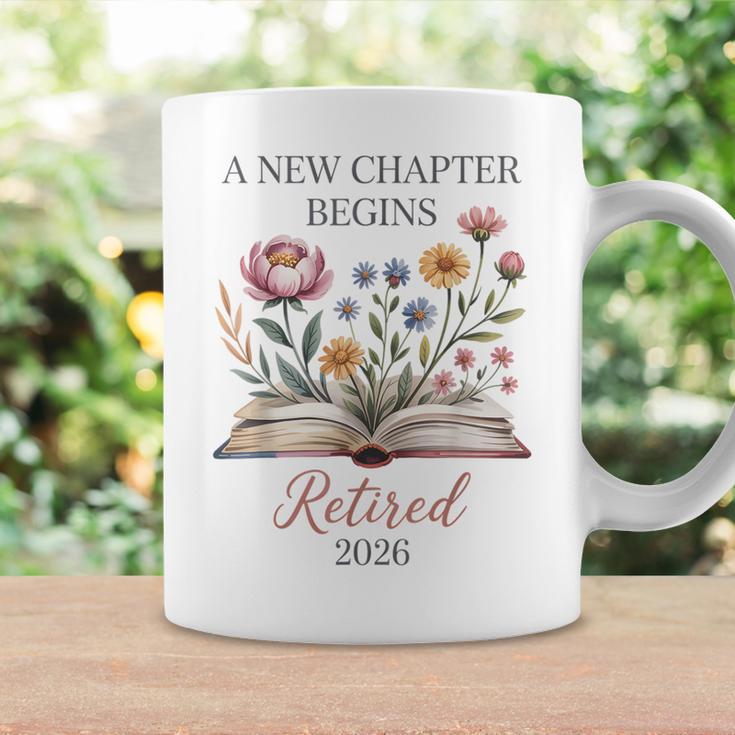 Retired 2026 Teacher Women A New Chapter Begins Floral Book Graphic Print Coffee Mug Gifts ideas Retired 2026 Teacher Women A New Chapter Begins Floral Book Graphic Print Coffee Mug Gifts ideas