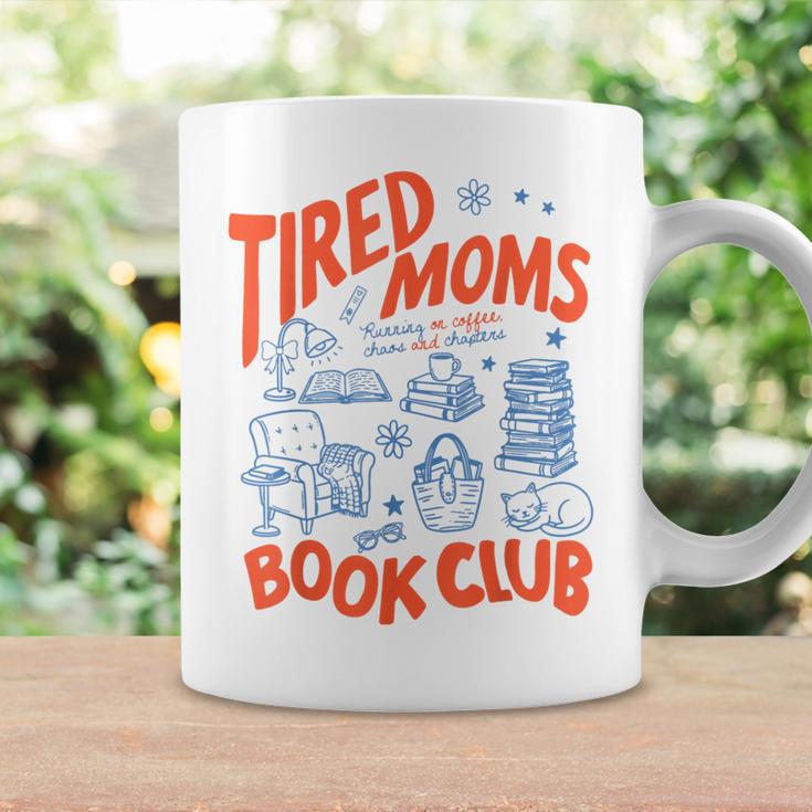 Retro Tired Moms Book Club Women Bookish Graphic Print Coffee Mug Gifts ideas