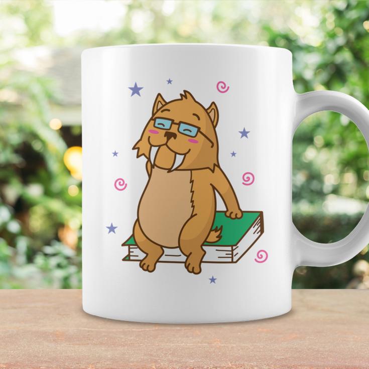 Sabre-Toothed Tiger Loves Books Wildcat Graphic Print Coffee Mug Gifts ideas
