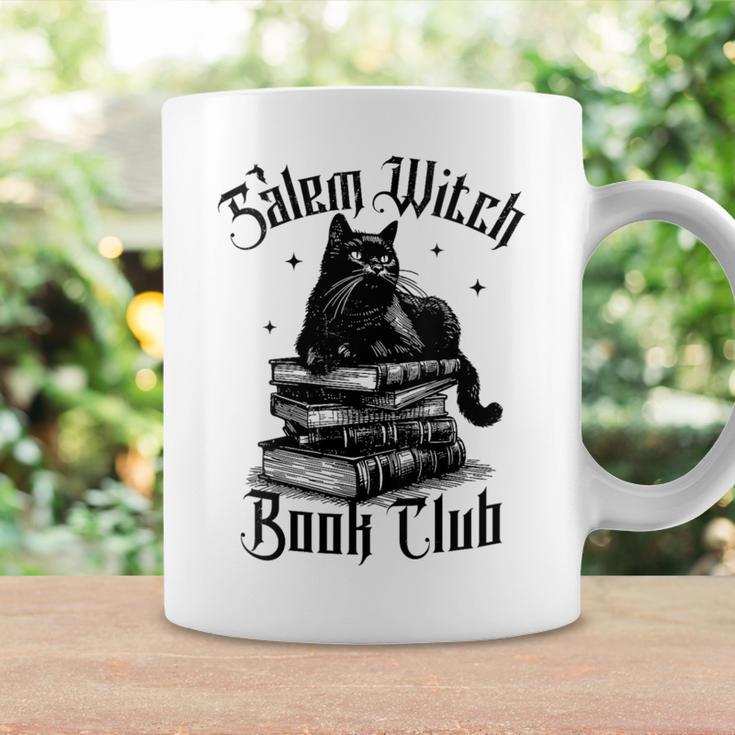 Salem Witch Book Club Bookish Retro Halloween Cat Graphic Print Coffee Mug Gifts ideas