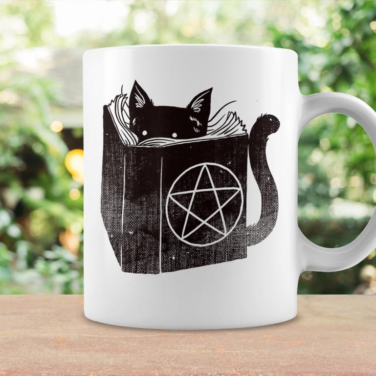 SataniCat Pentagram Cat Satan Demon Necronomicon Book Lover Graphic Print Coffee Mug Gifts ideas