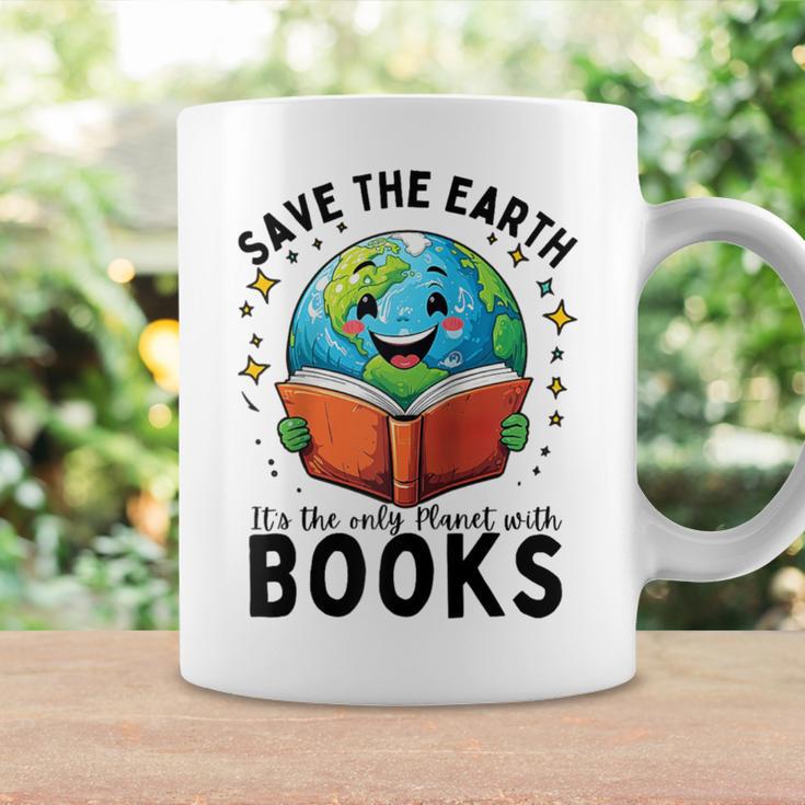 Save Earth It's Only Planet With Books Reader Earth Day Raglan Baseball Tee Graphic Print Coffee Mug Gifts ideas