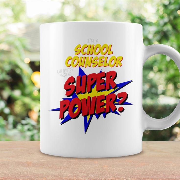 School Counselor Teacher Superhero Superpower Comic Book Premium Tri-Blend Graphic Print Coffee Mug Gifts ideas