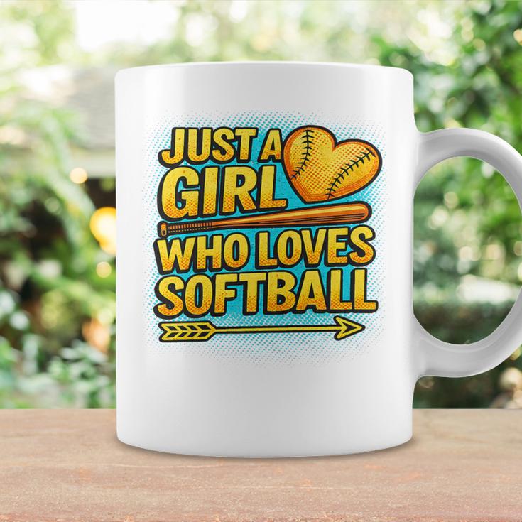 Softball Just A Girl Comic Book Style Graphic For Teens Premium Tri-Blend Graphic Print Coffee Mug Gifts ideas