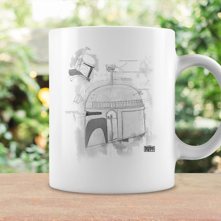 Star Wars The Book Of Boba Fett Helmet Schematic V-4 Graphic Print Coffee Mug Gifts ideas Star Wars The Book Of Boba Fett Helmet Schematic V-4 Graphic Print Coffee Mug Gifts ideas
