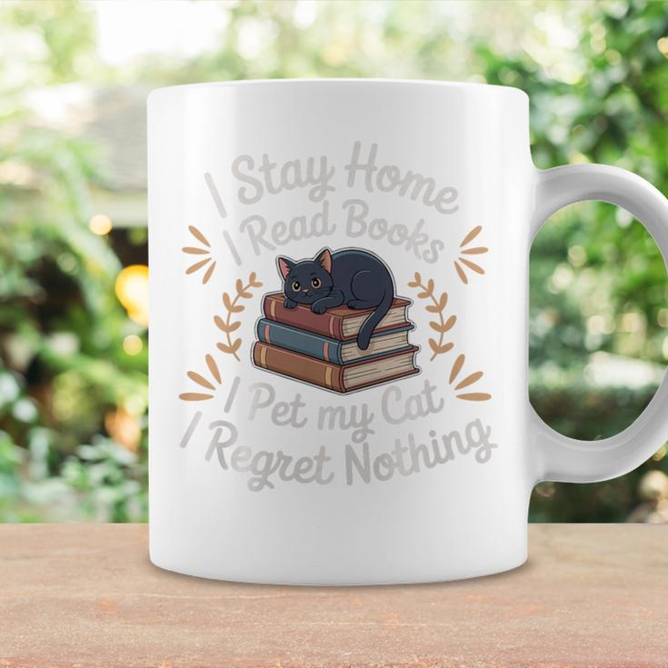 I Stay Home I Read Books I Pet My Cat I Regret Nothing Premium Tri-Blend Graphic Print Coffee Mug Gifts ideas I Stay Home I Read Books I Pet My Cat I Regret Nothing Premium Tri-Blend Graphic Print Coffee Mug Gifts ideas