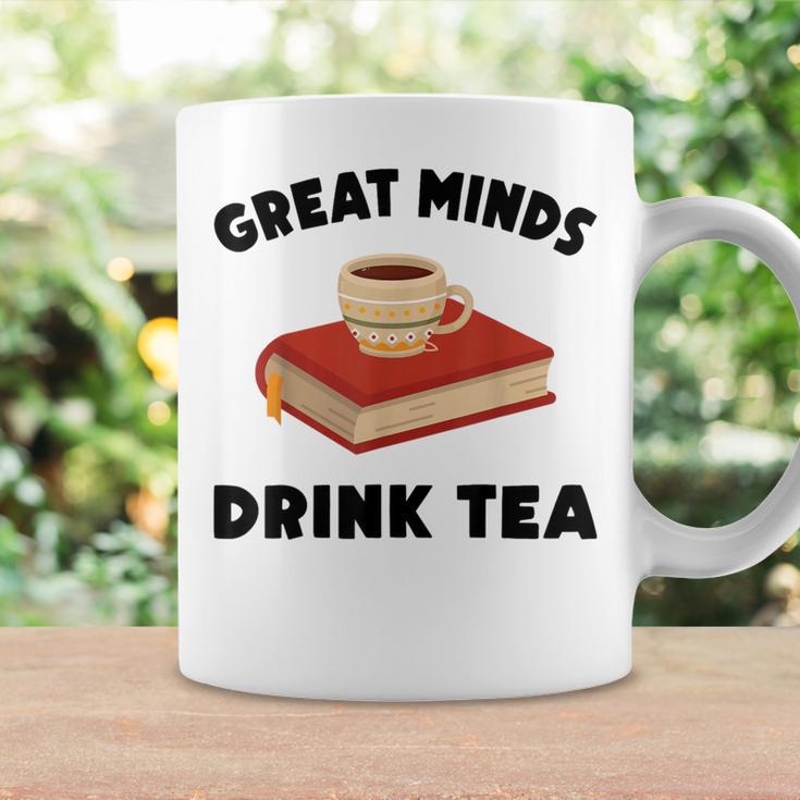Tea Great Minds Drink Tea Apple Teacups Books Graphic Print Coffee Mug Gifts ideas
