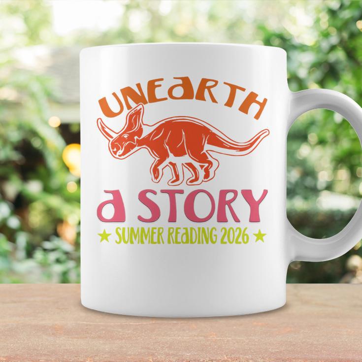 Unearth a Story Summer Reading 2026 Triceratops Dino Book Premium Tri-Blend Graphic Print Coffee Mug Gifts ideas Unearth a Story Summer Reading 2026 Triceratops Dino Book Premium Tri-Blend Graphic Print Coffee Mug Gifts ideas