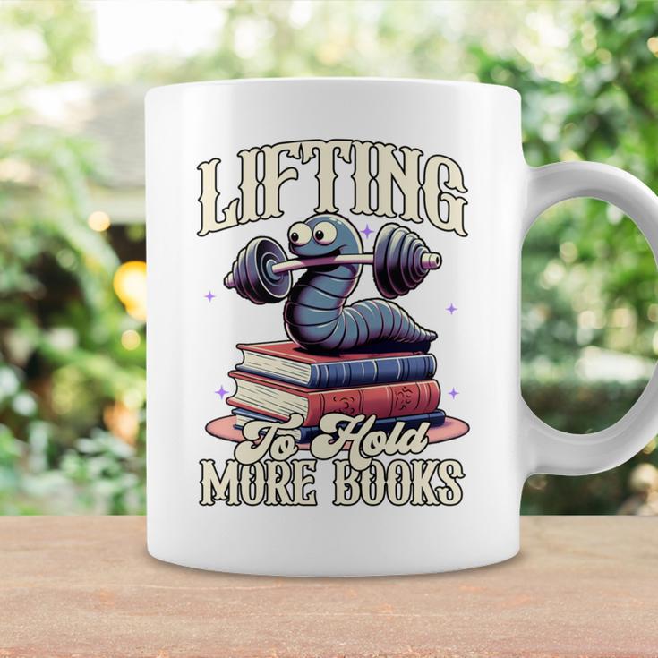Weightlifting Book Lover Bookworm Lifting To Hold More Books Graphic Print Coffee Mug Gifts ideas