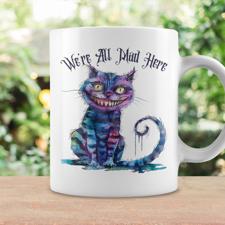 We'Re All Mad Here Cheshire Cat Alice Wonderland Book Boys Graphic Print Coffee Mug Gifts ideas