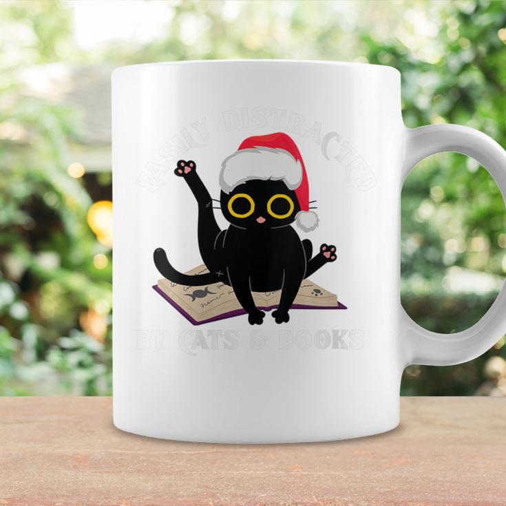 Witchy Book Lover Christmas Cat Reading Mystic Bookworm Graphic Print Coffee Mug Gifts ideas