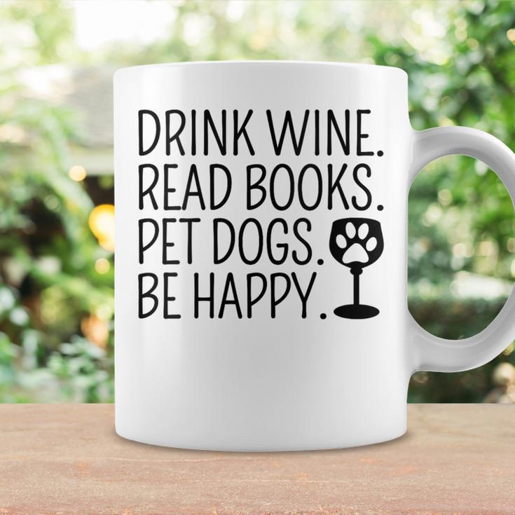 Women's Drink Wine Read Books Pet Dogs Book Lover Dog Mom Graphic Print Coffee Mug Gifts ideas