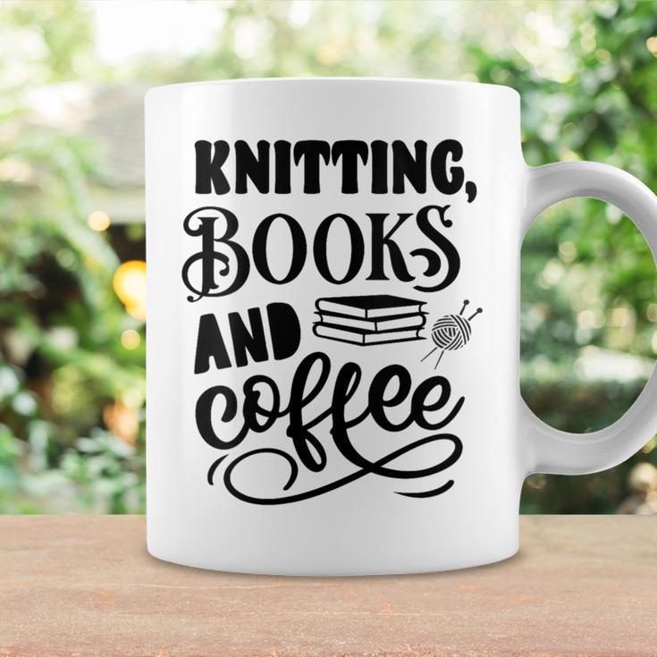 Women's Knitting Books And Coffee Knitter Reader Coffee Lover Graphic Print Coffee Mug Gifts ideas